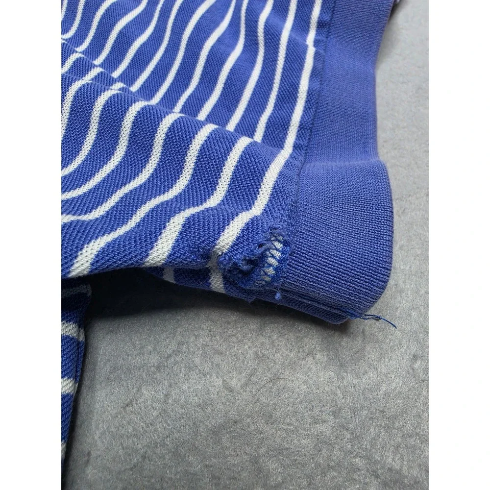 Polo Ralph Lauren Polo Shirt Mens 4XL Big Blue White Striped High Low Hem Golf